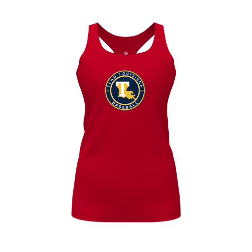 [FT0TRBRD-FYS-LOGO1] Decker Racerback Tank Top (Female Youth S, Red, Logo 1)