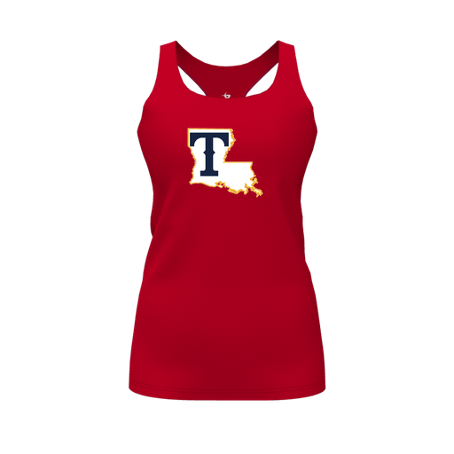 [FT0TRBRD-FYS-LOGO2] Decker Racerback Tank Top (Female Youth S, Red, Logo 2)