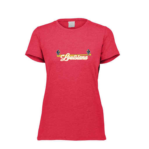 [FTSCUBRD-FAXS-LOGO3] Decker Women's Tri-Blend T-Shirt - Short Sleeve (Female Adult XS, Red, Logo 3)