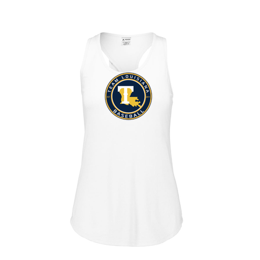 [FT0TUBWH-FAS-LOGO1] Ladies Tri Blend Tank Top (Female Adult S, White, Logo 1)