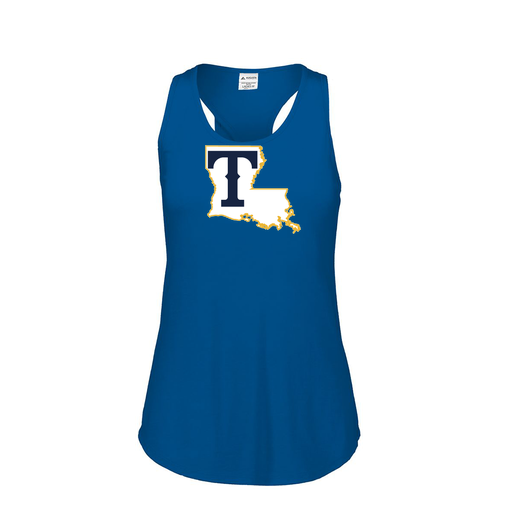 [3078.U55.S-LOGO2] Ladies Tri Blend Tank Top (Female Adult S, Royal, Logo 2)