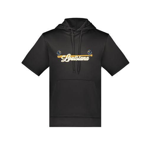 [6871.080.S-LOGO3] Men's Dri Fit Short Sleeve Hoodie (Adult S, Black, Logo 3)