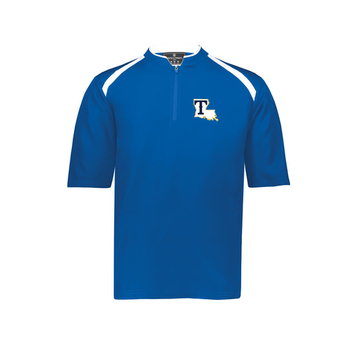 [229581-AS-RYL-LOGO2] Men's Dugout Short Sleeve Pullover (Adult S, Royal, Logo 2)