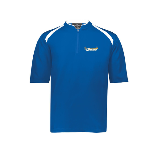 [229581-AS-RYL-LOGO3] Men's Dugout Short Sleeve Pullover (Adult S, Royal, Logo 3)