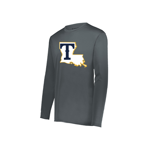 [222822.059.XS-LOGO2] Men's LS Smooth Sport Shirt (Adult XS, Gray, Logo 2)