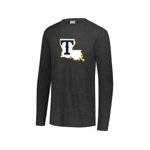 [FTLCUBBK-AXS-LOGO2] Decker Men's Tri-Blend T-Shirt - Long Sleeve (Adult XS, Black, Logo 2)