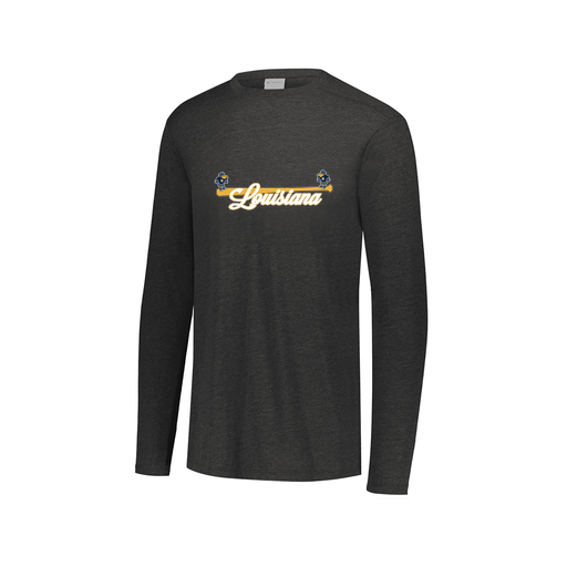[FTLCUBBK-AXS-LOGO3] Decker Men's Tri-Blend T-Shirt - Long Sleeve (Adult XS, Black, Logo 3)