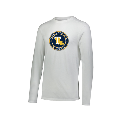 [FTLCUBWH-AXS-LOGO1] Decker Men's Tri-Blend T-Shirt - Long Sleeve (Adult XS, White, Logo 1)