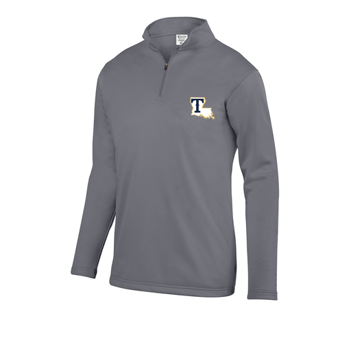 [FOLQFFGY-YS-LOGO2] Decker Youth FlexFleece 1/4 Zip (Youth S, Gray, Logo 2)