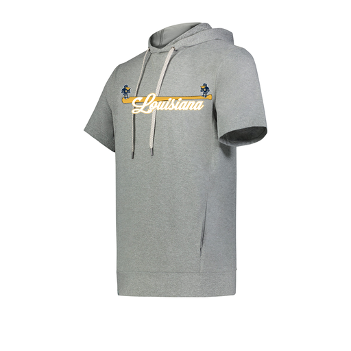 [222605-SIL-YS-LOGO3] YOUTH VENTURA SOFT KNIT SHORT SLEEVE HOODIE (Youth S, Silver, Logo 3)
