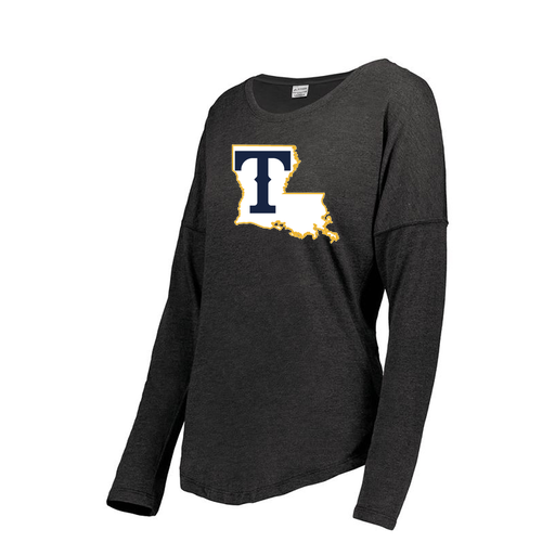 [FTLCUBBK-FAXS-LOGO2] Decker Women's Tri-Blend T-Shirt - Long Sleeve (Female Adult XS, Black, Logo 2)