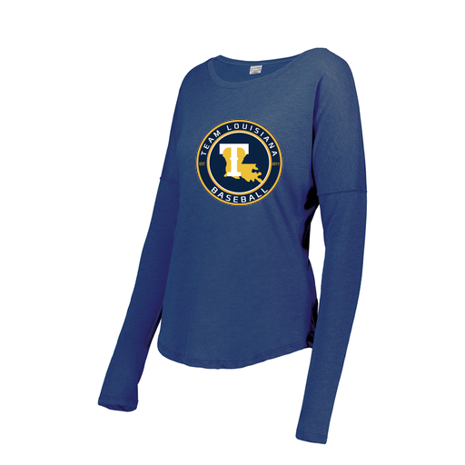[FTLCUBRY-FAXS-LOGO1] Decker Women's Tri-Blend T-Shirt - Long Sleeve (Female Adult XS, Royal, Logo 1)